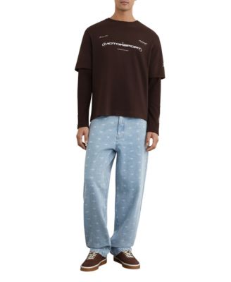 Мужская футболка REISS Rovik McLaren Racing, двухслойная, свободного кроя