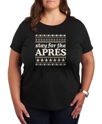 Hybrid Apparel футболка с коротким рукавом Plus Size Stay For The Apres Word Art