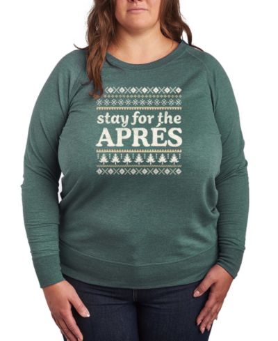Футболка Hybrid Apparel Plus Size Stay For The Apres Word Art с длинным рукавом