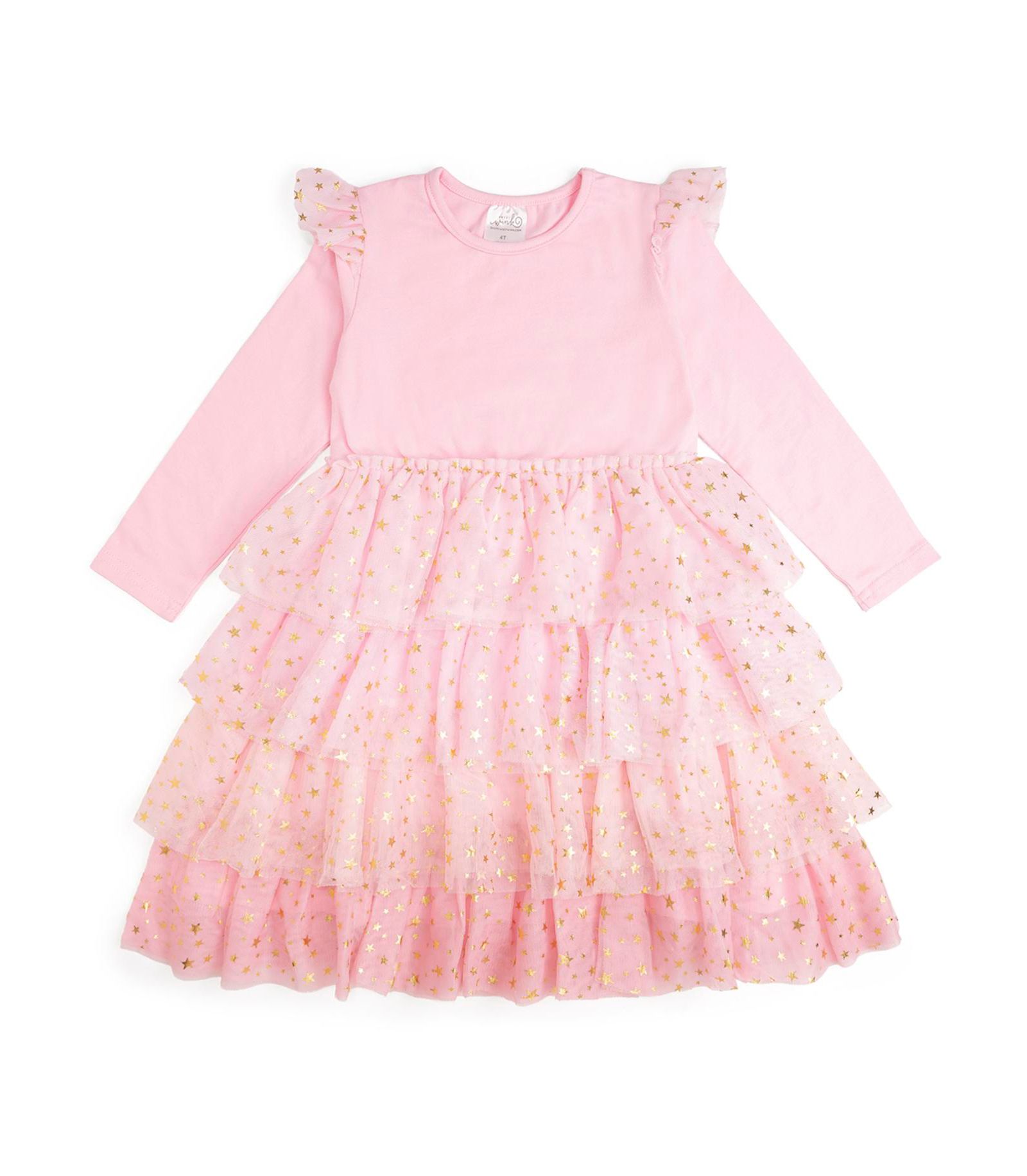 Платье Sweet Wink Pink Princess Tiered Long Sleeve Tutu для девочек