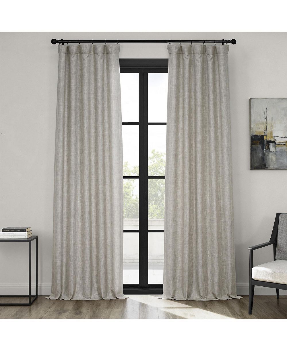 Шторы Half Price Drapes текстурированные из искусственного льна, затемняющие