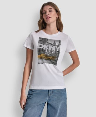 Джинсы DKNY Jeans Petite с отделкой стразами Taxi Photoreal