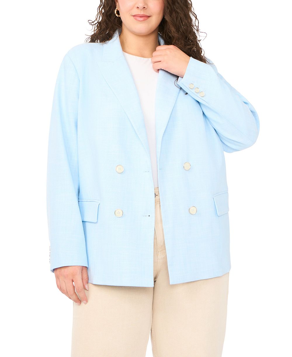 Блейзер Vince Camuto Plus Size Double Breasted Flap Pocket