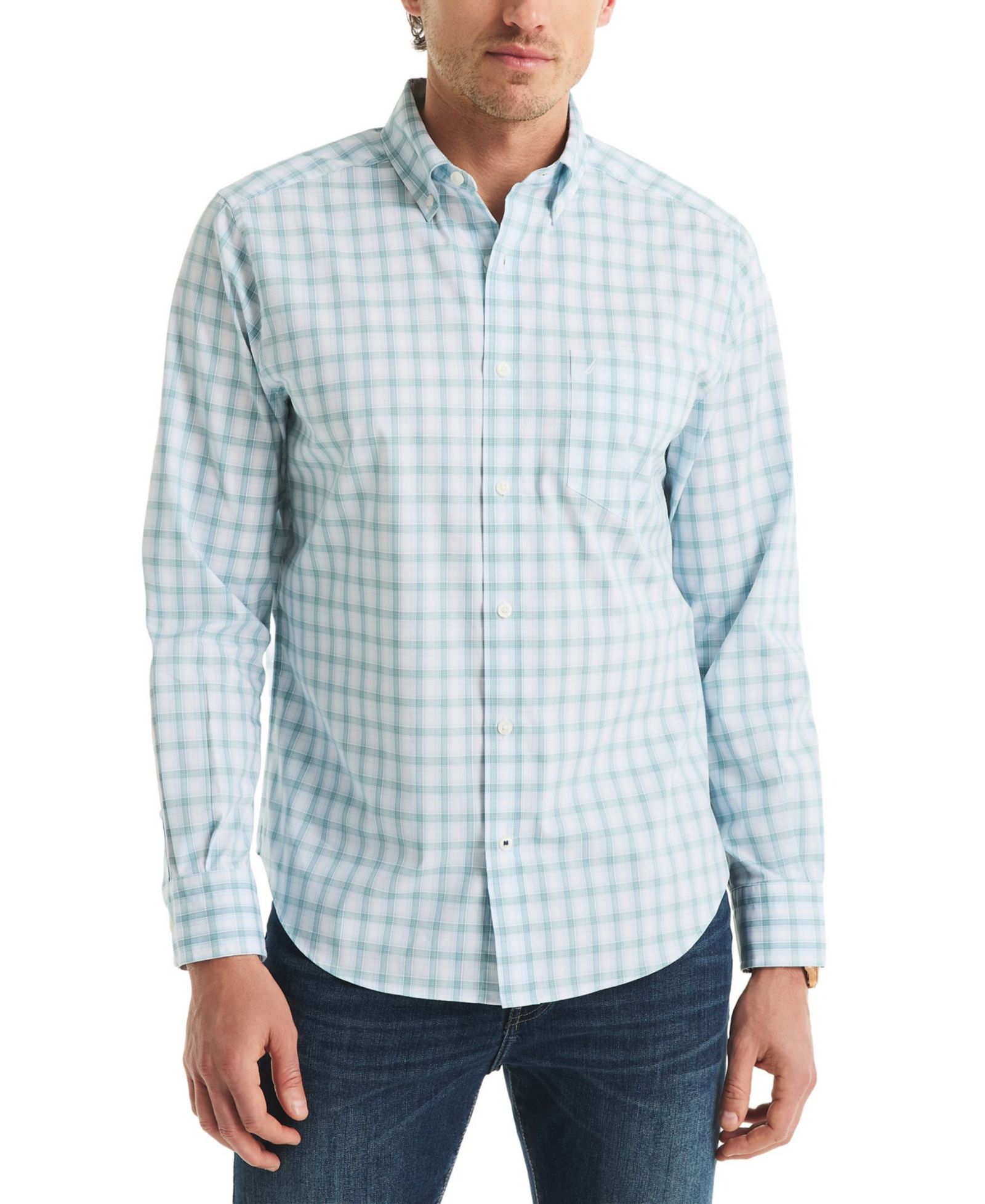 Мужская рубашка в клетку Nautica Classic-Fit