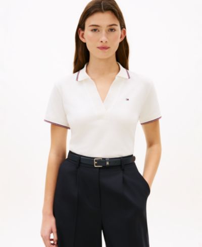 Tommy Hilfiger Women's Johnny Collar Short-Sleeve Polo T-Shirt