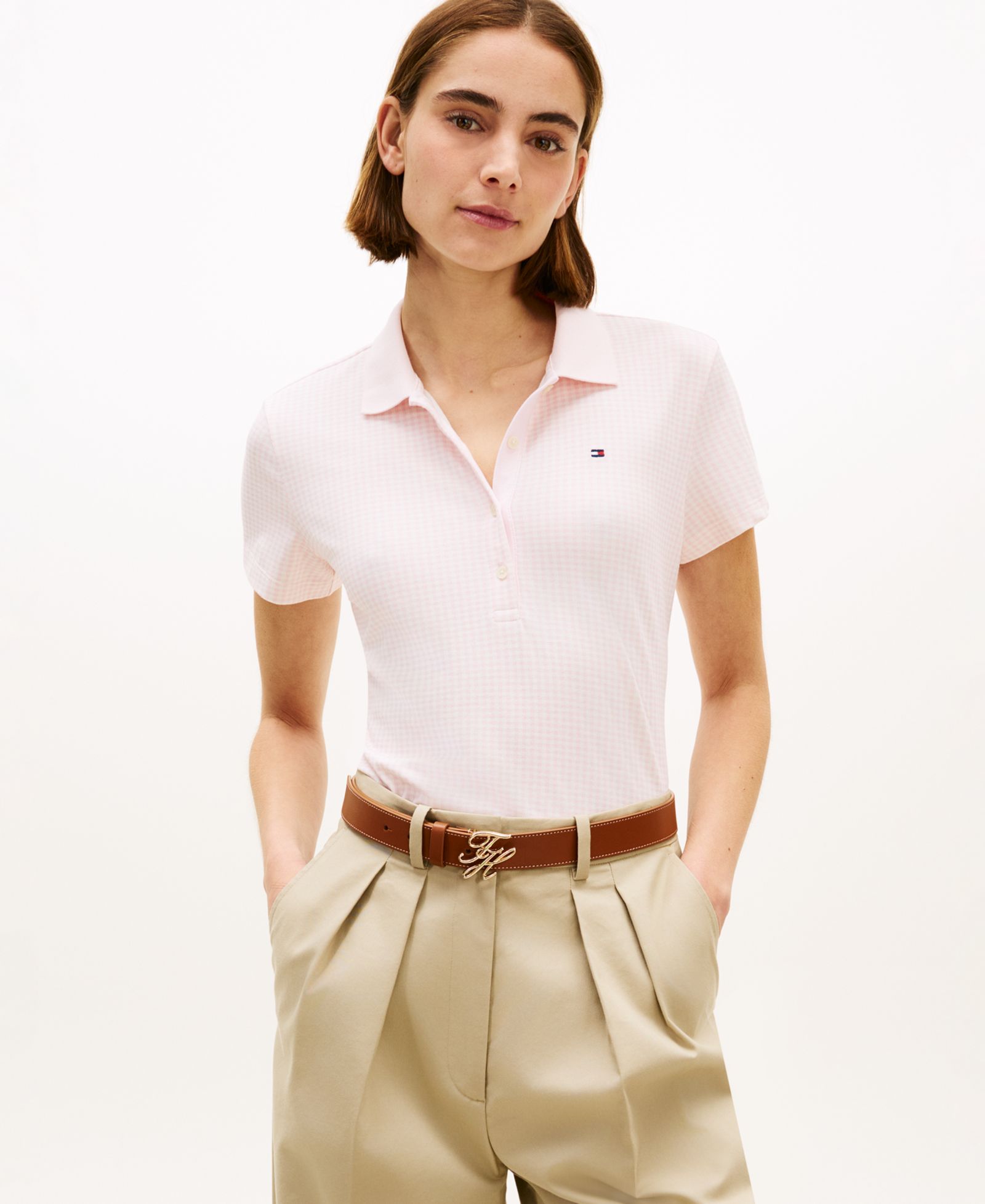 Tommy Hilfiger Women's Printed Short-Sleeve Polo Top
