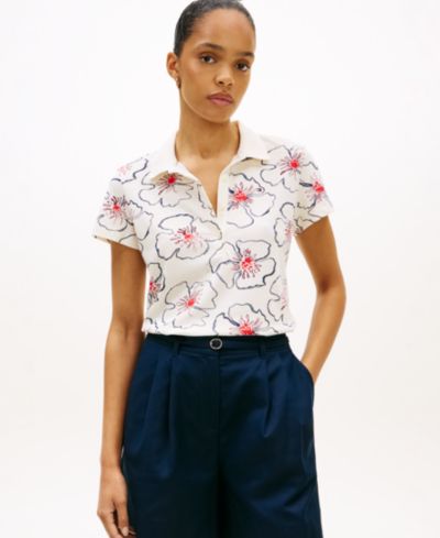 Linear Poppy Watercolor Tommy White Red White Blue