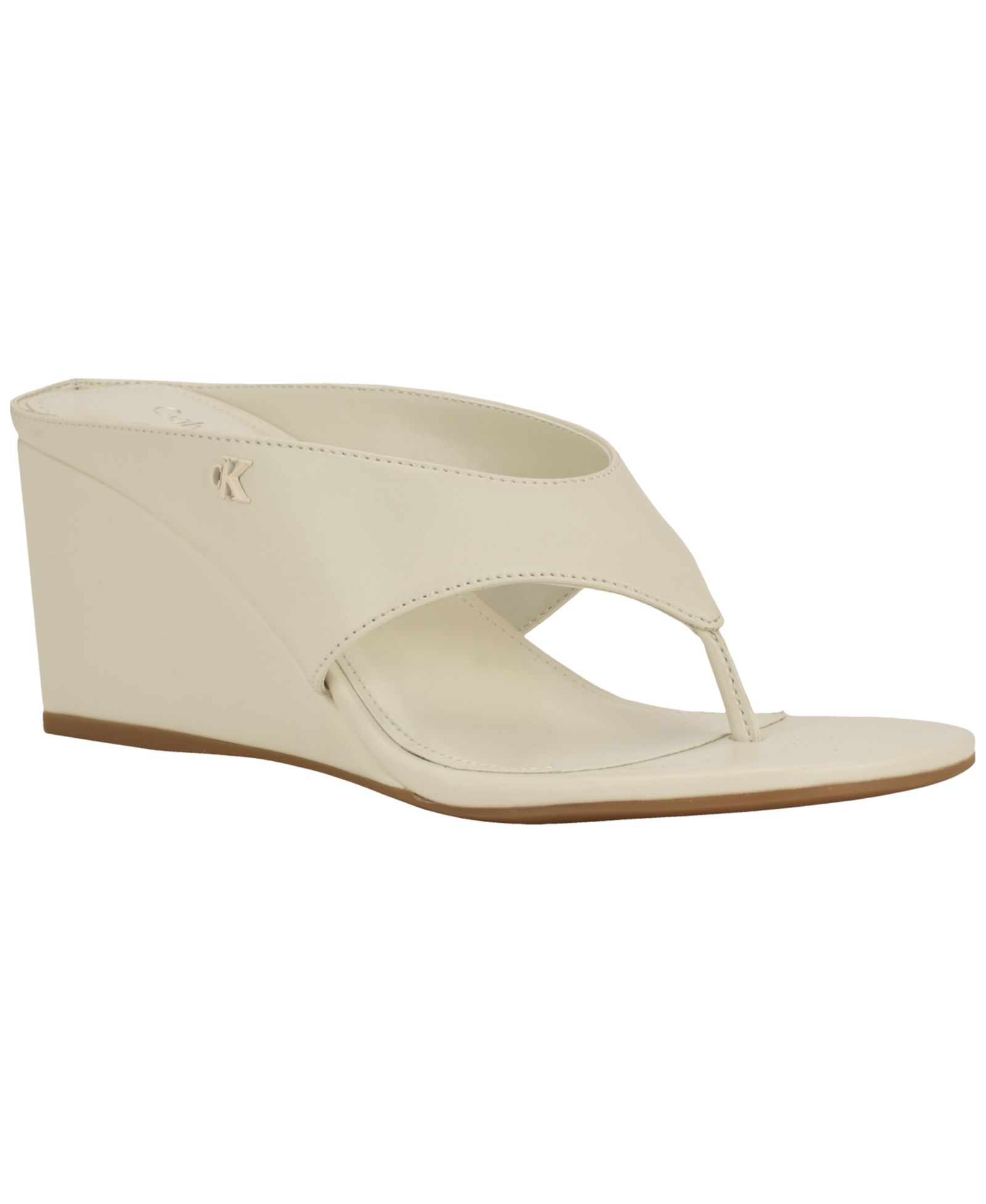 Calvin Klein Women's Marchela Thong Slip-On Wedge Sandals
