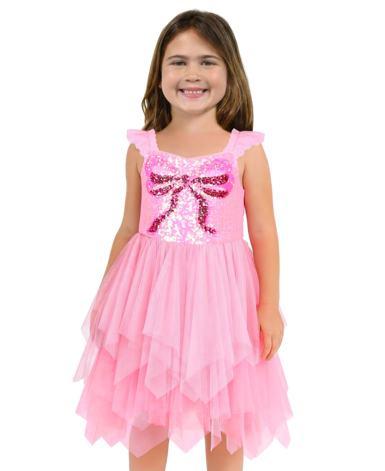Детское платье Pink & Violet 2-6X Sequin Bow Bodice