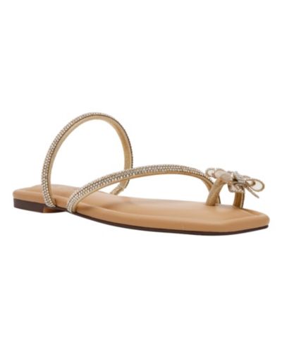 Wild Pair Women's Eliana Rhinestone Bow Flat Sandals, Macy's Exclusive