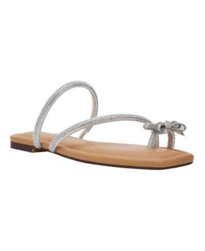 Wild Pair Women's Eliana Rhinestone Bow Flat Sandals, Macy's Exclusive