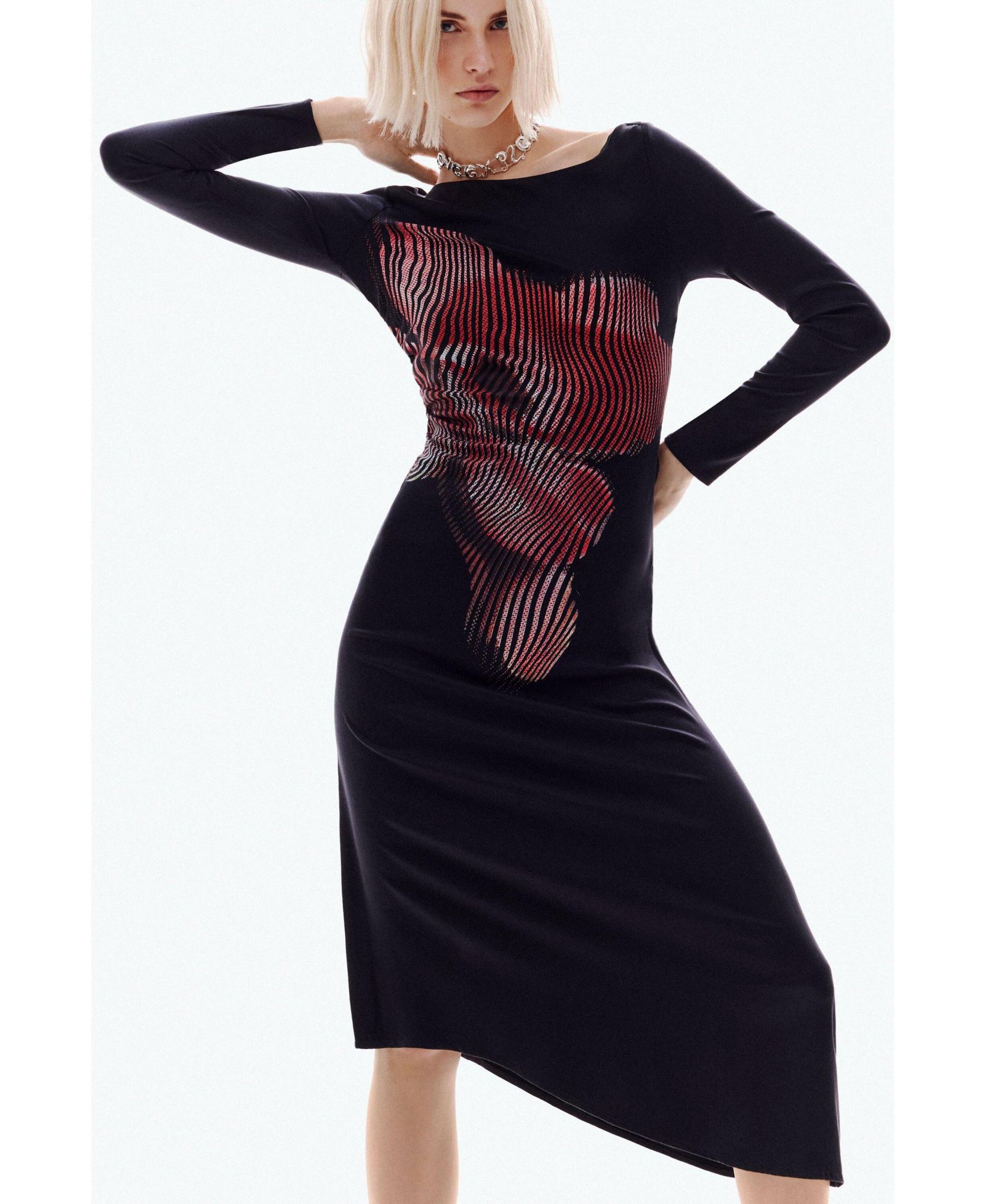 Desigual Women's Pixelated midi dress