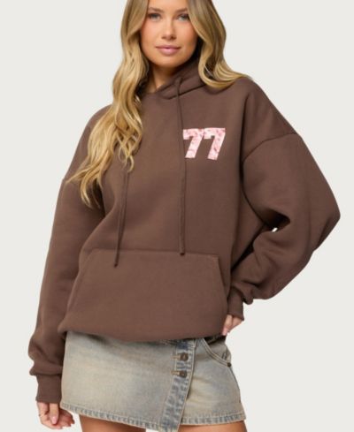 Женское худи Edikted Leopard 77 Oversized