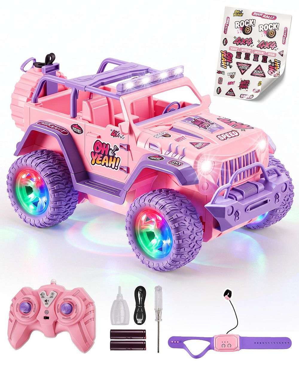 1:16 Scale 4WD Kids RC Car with Gesture Control Watch and Spray Mist