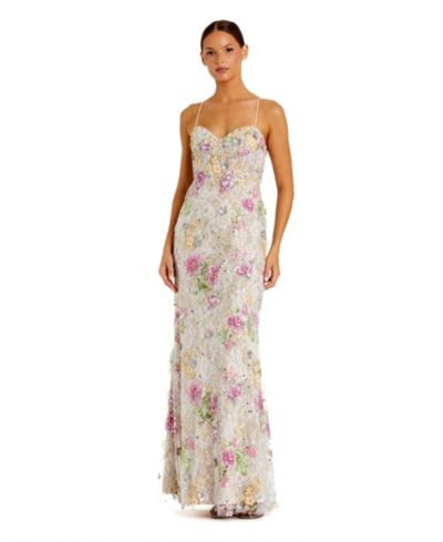 Mac Duggal Женское вечернее платье Trumpet Floral Embellished Bustier