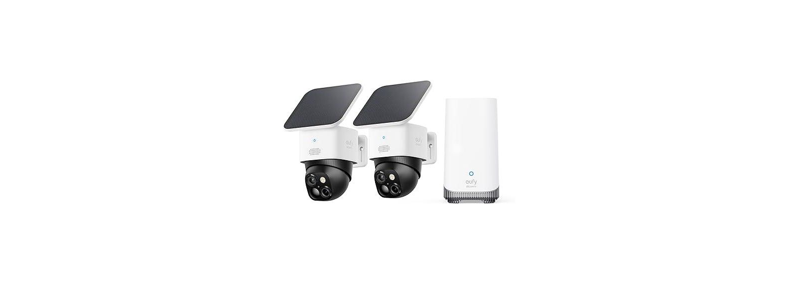 Eufy SoloCam S340 Outdoor Solar 360° Pan and Tilt 2-Cam Security Cameras
