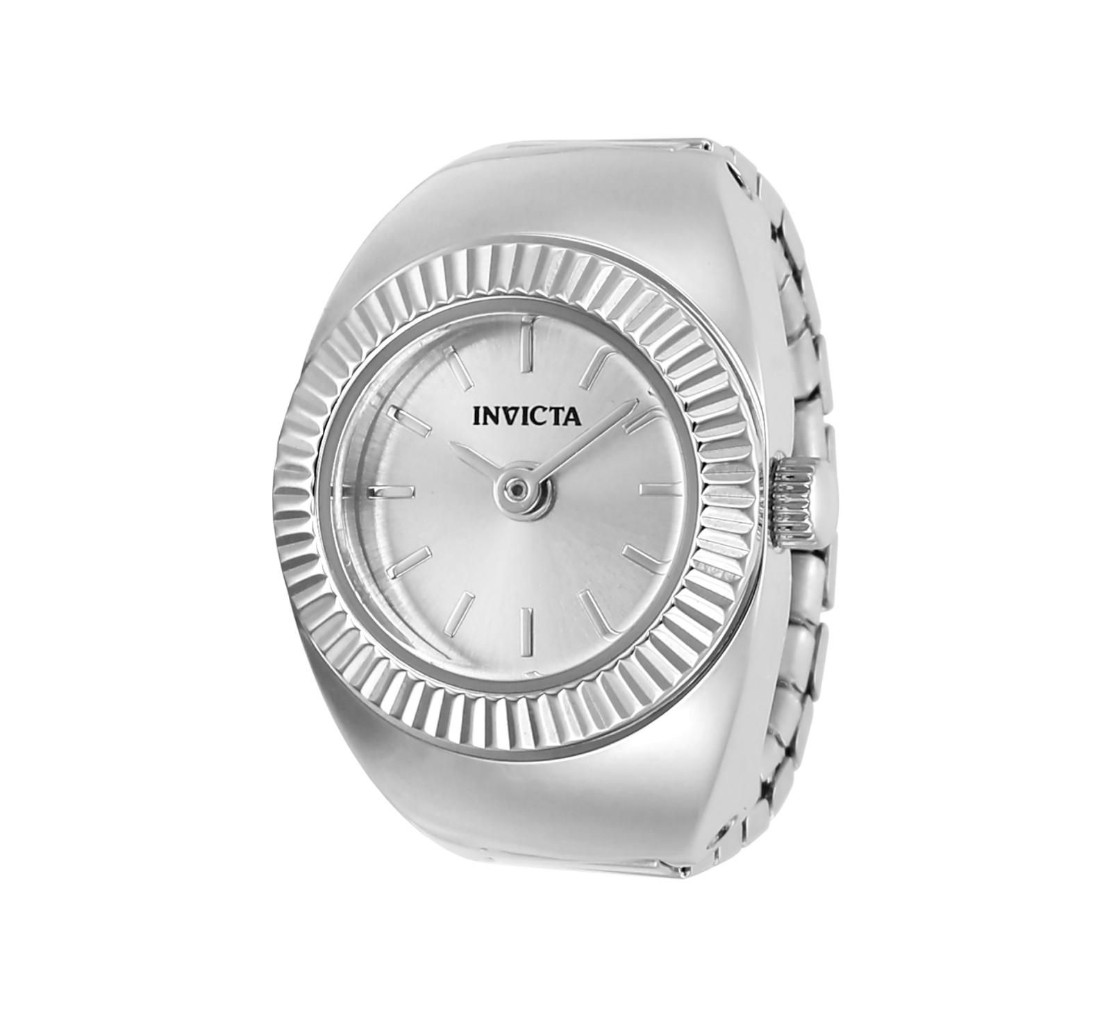 Женские мини-часы Invicta 48946 Ring Quartz с серебристым циферблатом