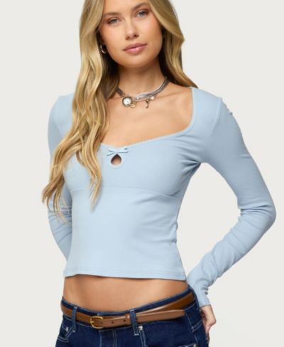 Edikted Women's Madder Keyhole Cutout Top
