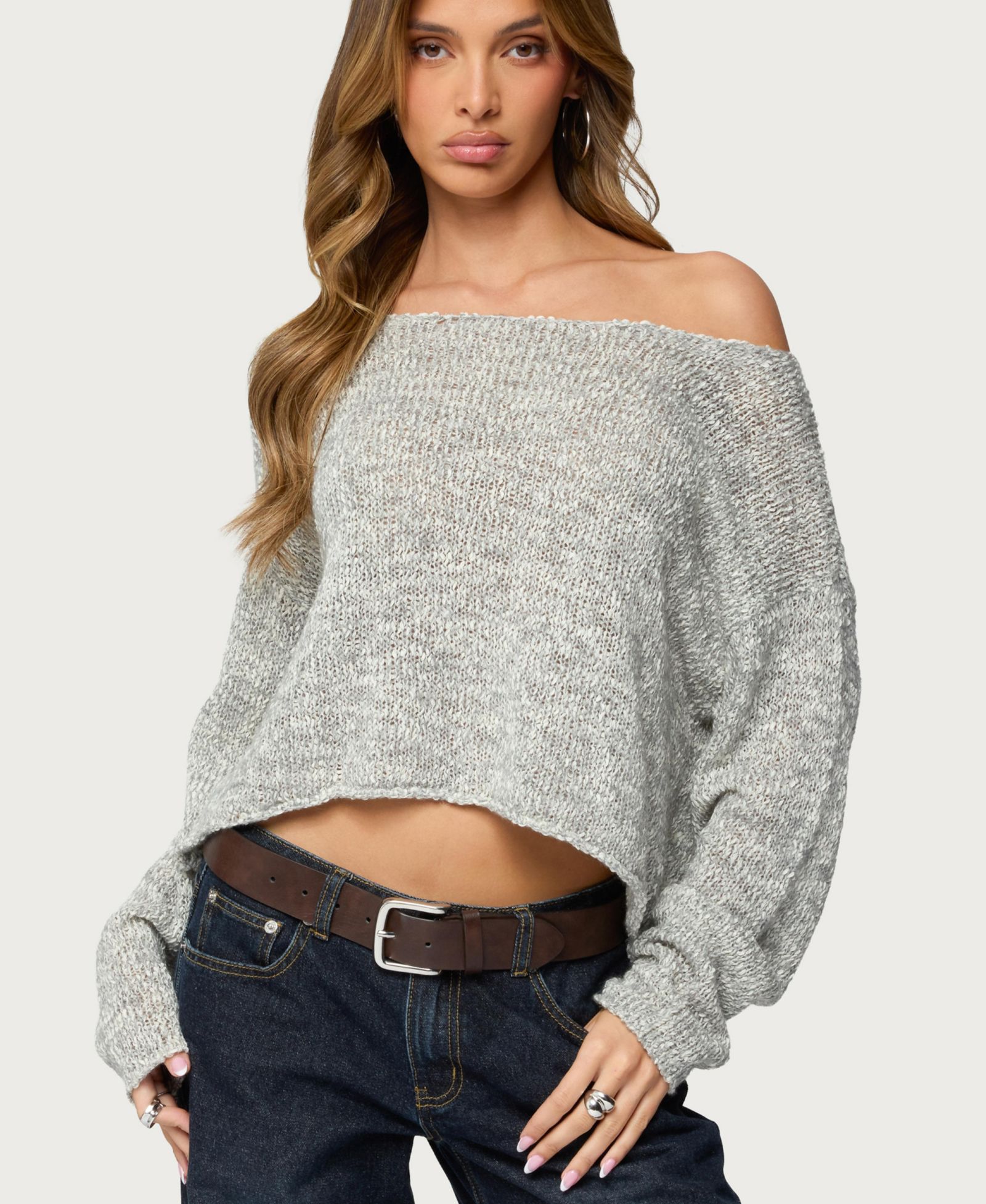 Edikted Women's Florentina Off Shoulder Sweater