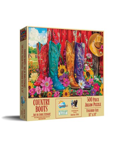 Sunsout Country Boots 500-Piece Jigsaw Puzzle, Ages 15+