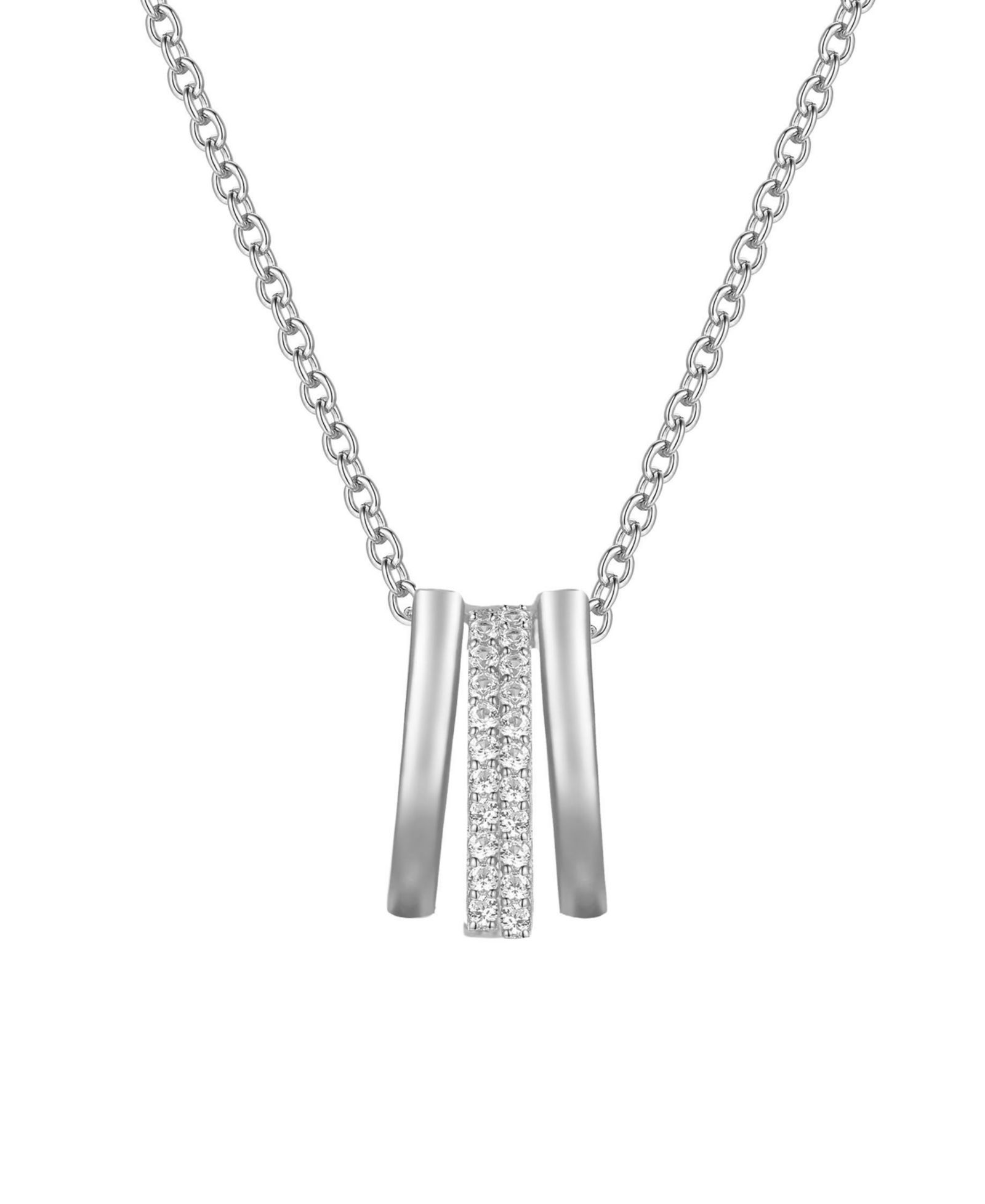 Macy's Diamond Pendant Necklace (1/20 ct. t.w.) in Sterling Silver
