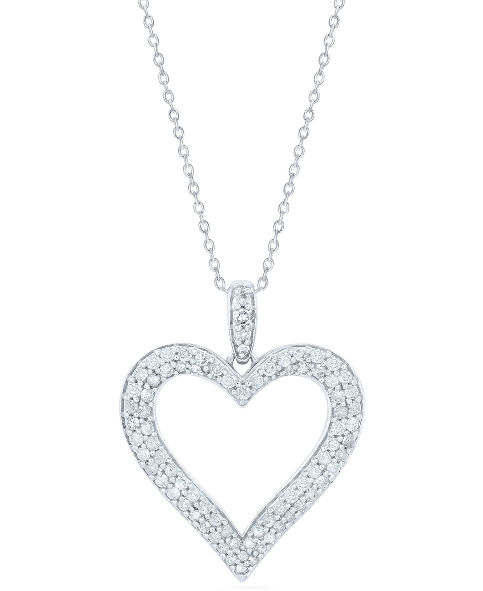 Подвеска-кулон Macy's с бриллиантом (1/2 ct. t.w.) из стерлингового серебра