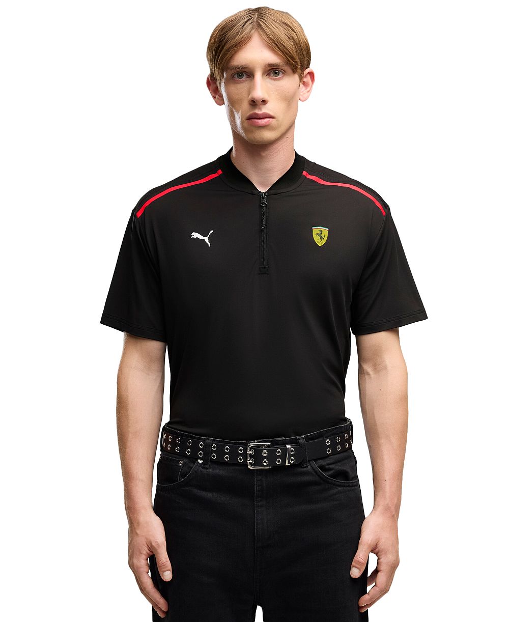 Puma Men's Ferrari Cloudspun Half Zip Polo Shirt