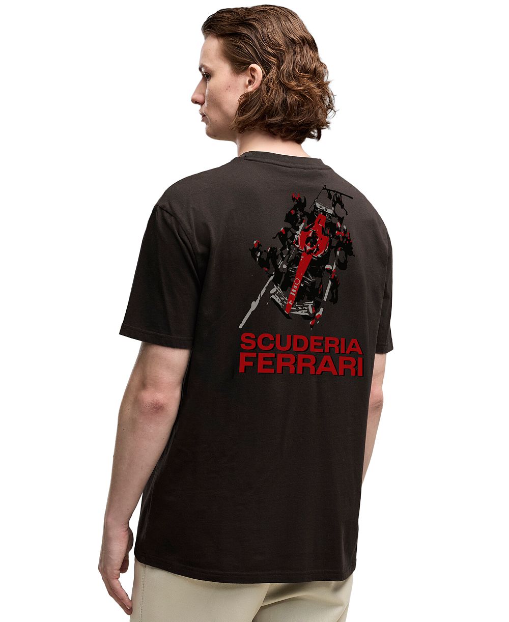 Мужская футболка Puma с круглым вырезом и графическим принтом «Scuderia Ferrari»
