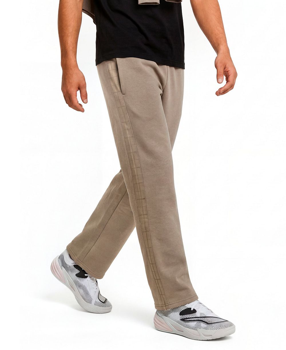 Puma Men's Tartan Wide-Leg Solid Pants