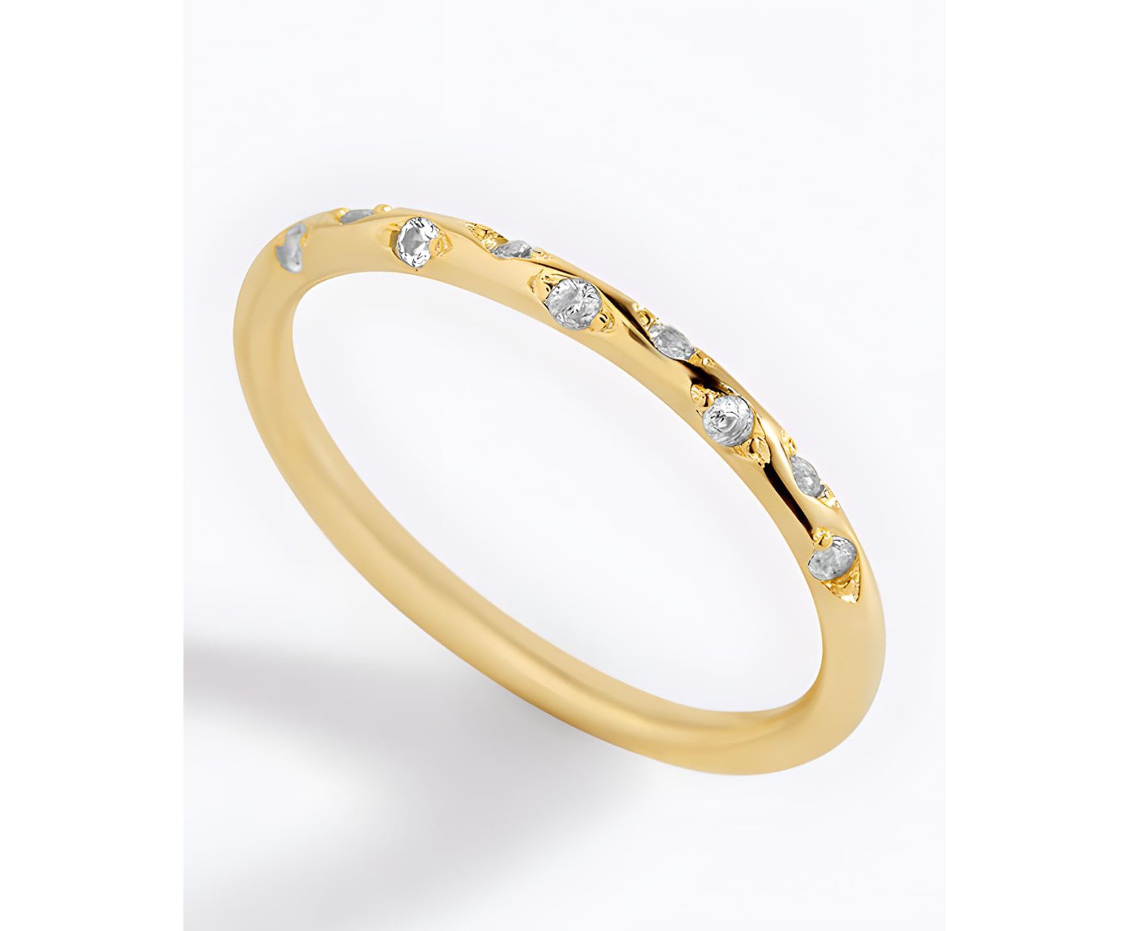Mint & Lily Dainty Constellation Birthstone Ring in Gold Plated Sterling Silver