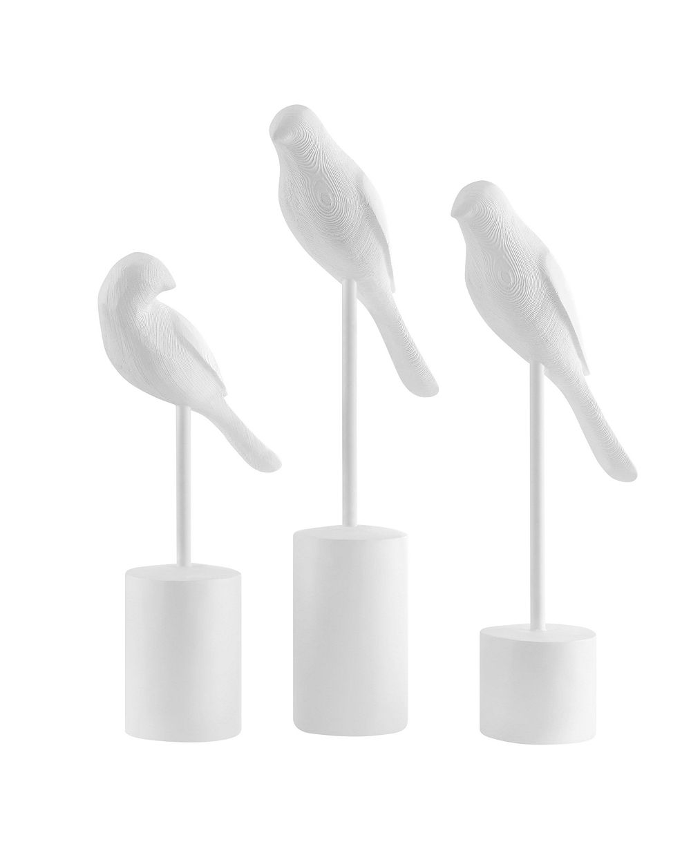 Декоративные скульптуры птиц Danya B Ren Perched White - набор из 3 штук