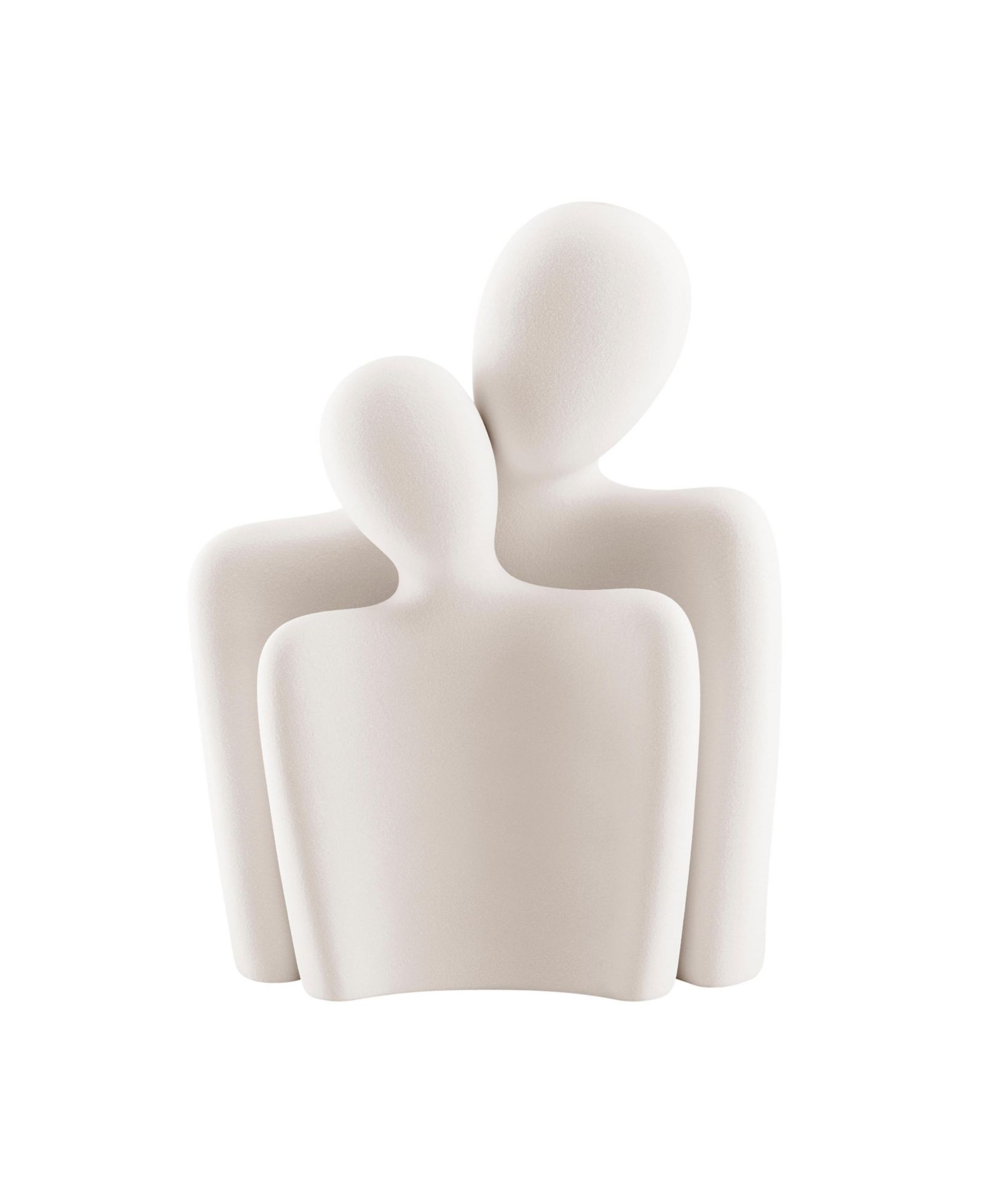 Danya B Hans White Nesting Two Piece Couple Matte Ceramic Sculpture Set