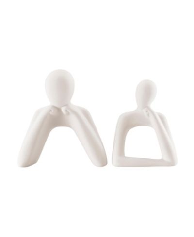 Danya B Набор керамических скульптур Thinking Couple White