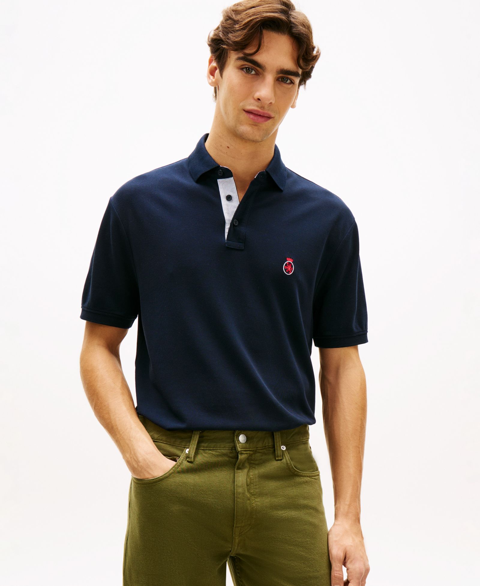 Tommy Hilfiger мужская классическая поло-рубашка Archive Crest прямого кроя