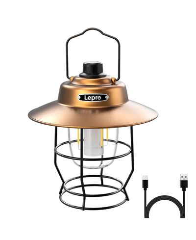 Перезаряжаемый металлический кемпинговый фонарь Lepro Vintage LED, с регулировкой яркости