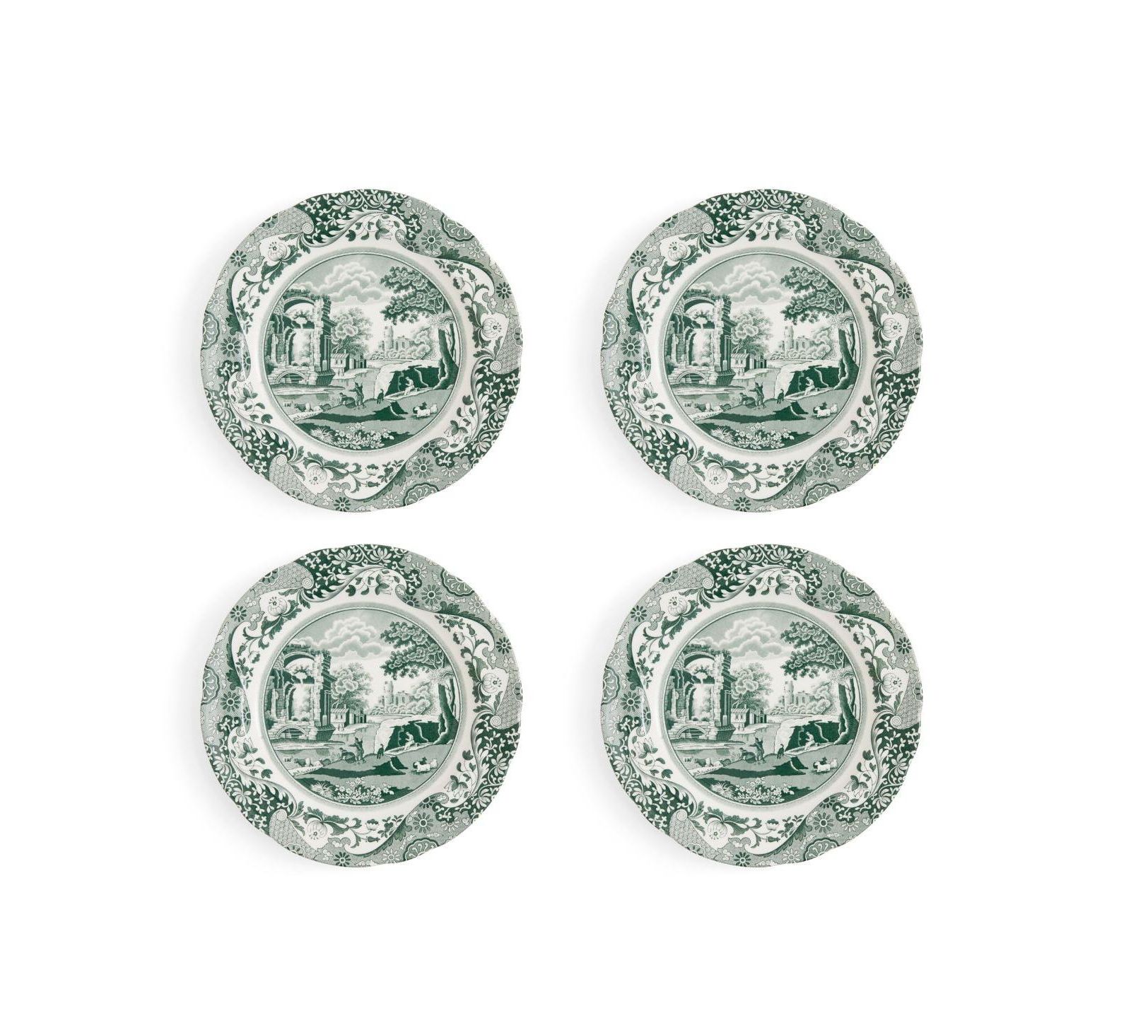 Обеденные тарелки Spode Heritage Green Italian, набор из 4 шт