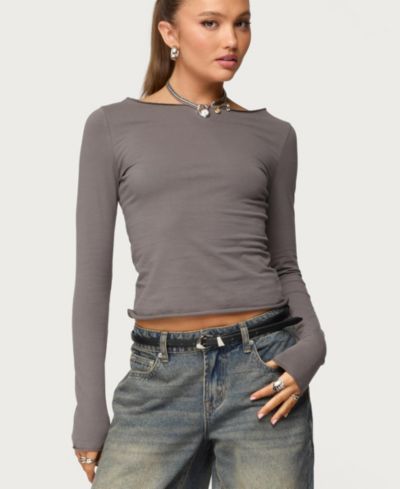 Edikted Women's Nico Boat Neck Top