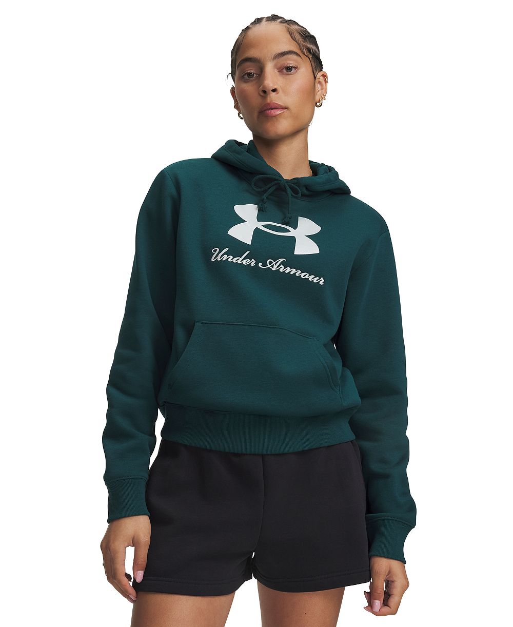 Under Armour Women's Rival Hooded Shimmer Sweatshirt