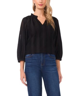 Женская блузка Vince Camuto Raglan Peasant Sleeve V-Neck