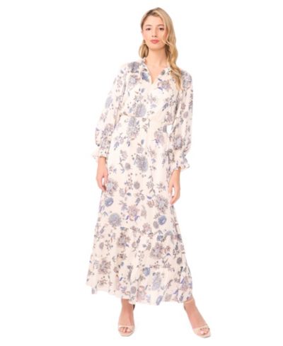 Женское платье Vince Camuto V-Neck Long-Sleeve Maxi