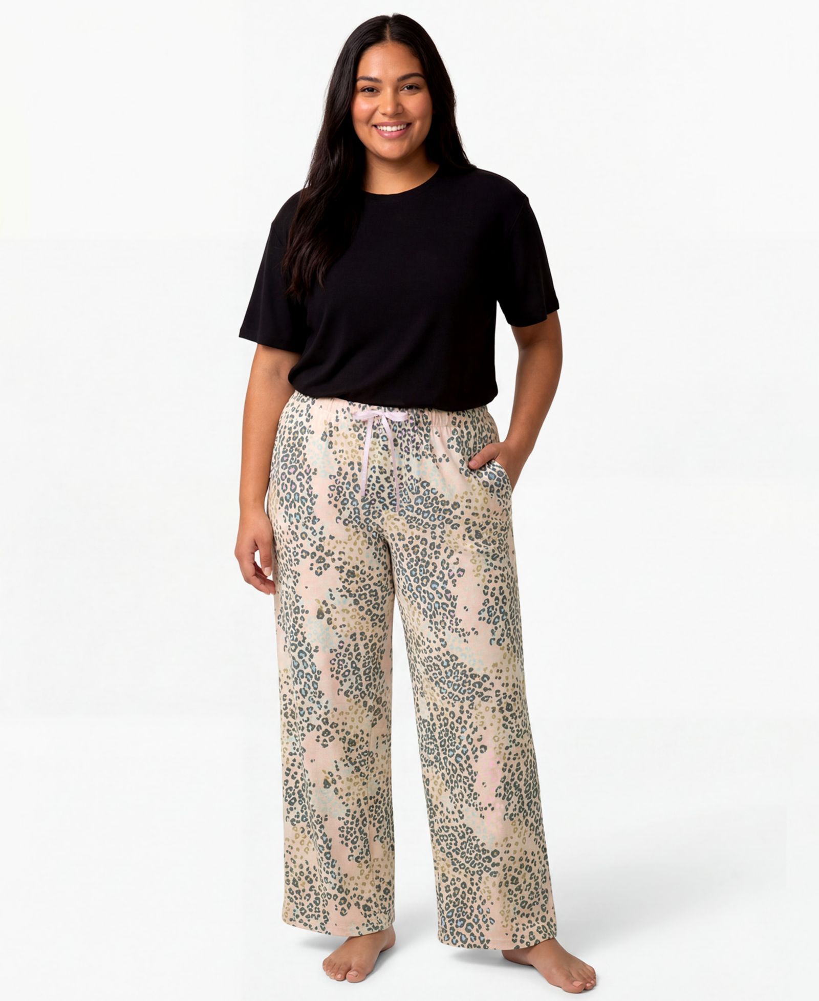 Hue Plus Size Mid-Rise Cotton Pajama Pants