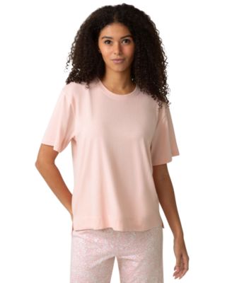 Hue Women's Short-Sleeve Cotton Candied Boxy Pajama Top