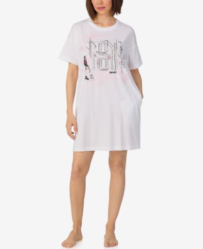 Женская ночная рубашка DKNY Sleepwear Graphic Short-Sleeve