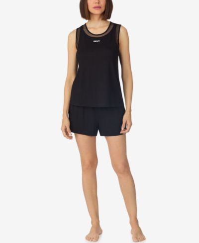 DKNY Sleepwear Women's Sleeveless Tank Top and Boxer Shorts, 2-Piece Set