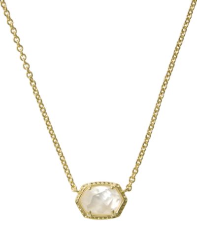 Kendra Scott Daphne Amazonite 14k Gold-Tone Over Brass Short Pendant Necklace