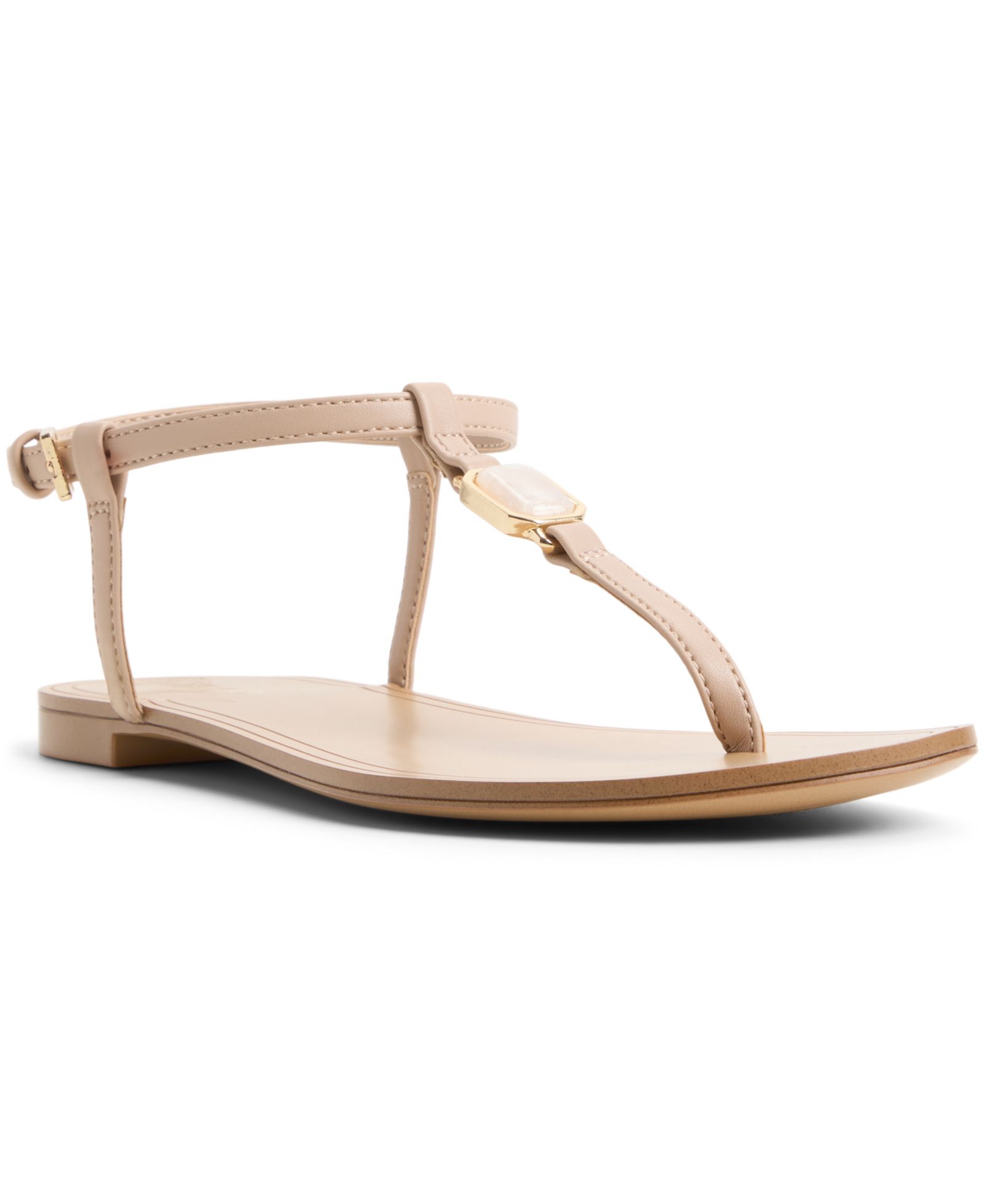ALDO Women's Sandstone T-Strap Flat Sandals
