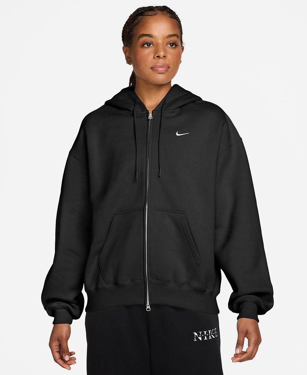 Nike Women's Studio Fleece Medium Weight Oversized Full-Zip Hoodie
