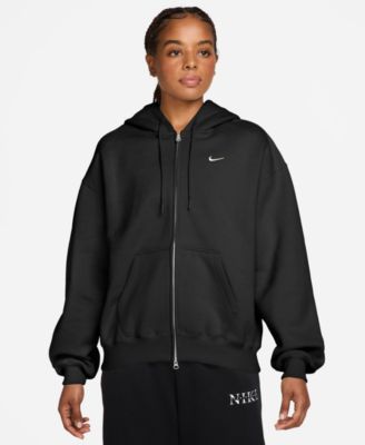 Nike Women's Studio Fleece Medium Weight Oversized Full-Zip Hoodie