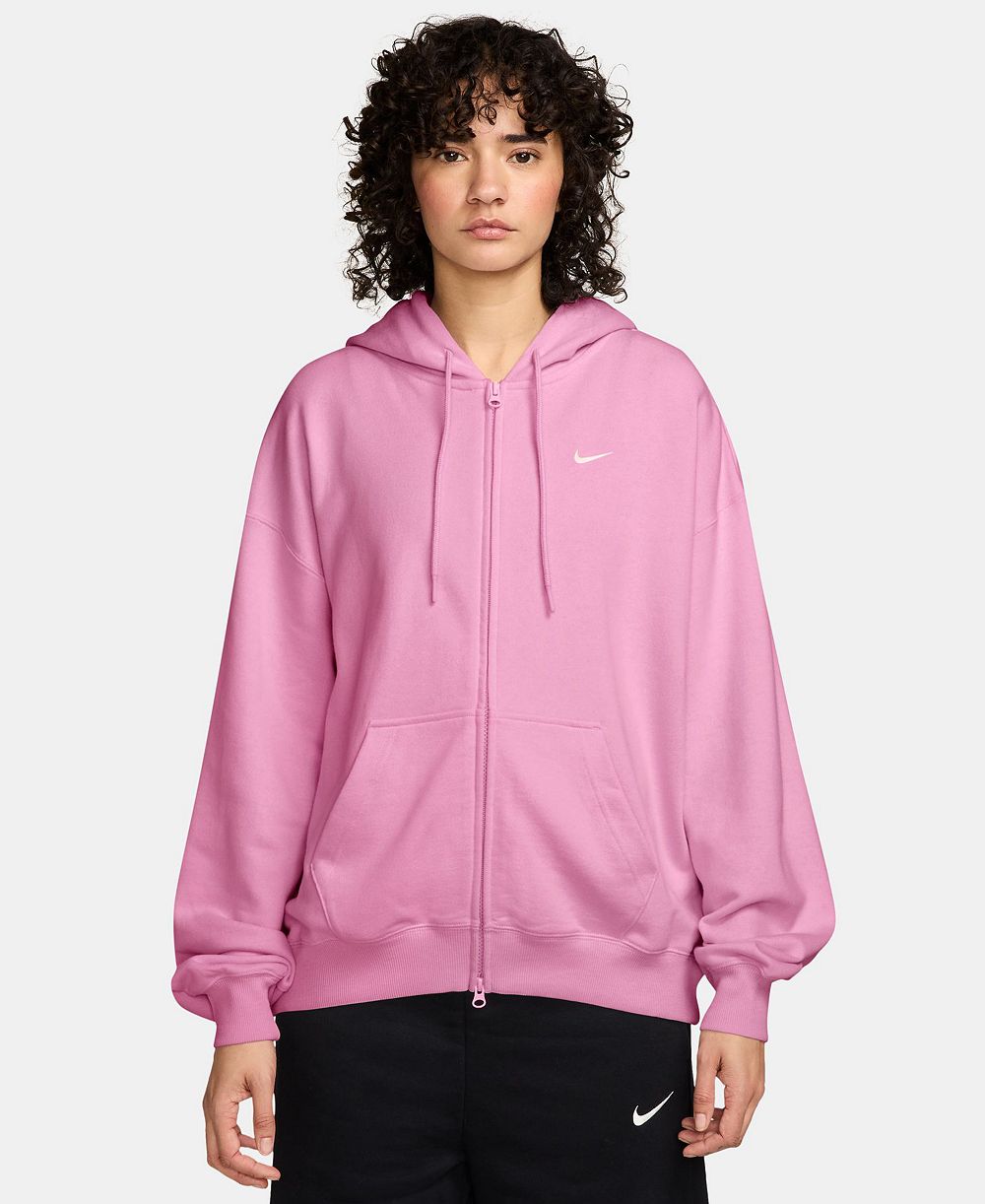 Nike Женский Studio Fleece Light Weight Oversized Full-Zip Hoodie