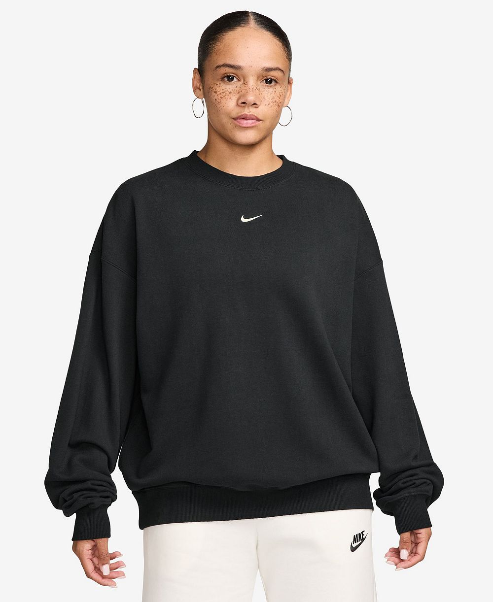 Nike Women's Studio Fleece Lightweight Oversized Crewneck Sweatshirt